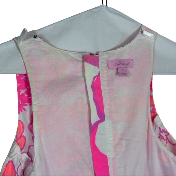 LILLY PULITZER PEARL 48472 PANSY DANCE COTTON SHEATH MINI ORANGE PINK DRESS - Picture 13 of 15